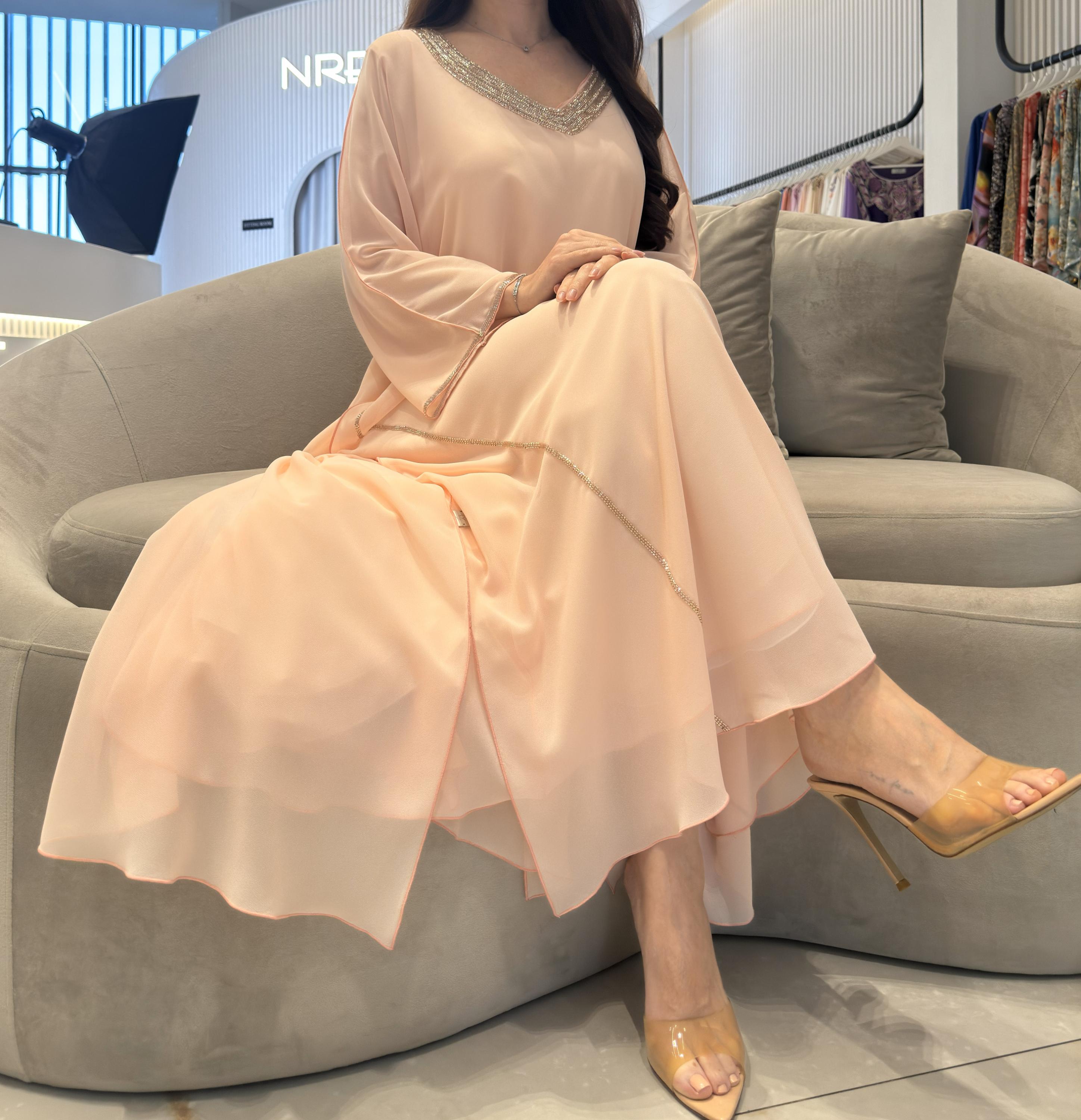 2 Pc Chiffon Handmade Embroidery